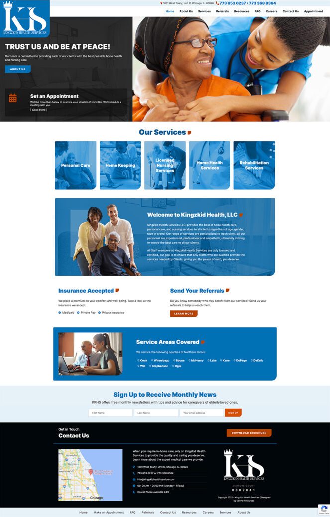 Kingzkid Health Services Website By EboPal Resources